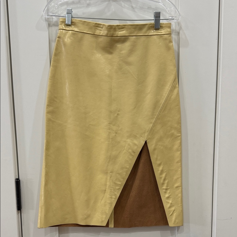 & Other Stories Cream Leather Pencil Skirt NWT size 4